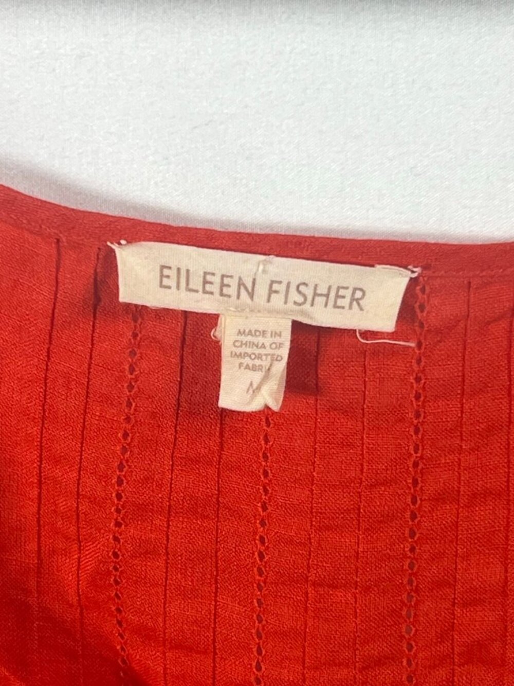 Eileen Fisher Dress Set Womens M Irish Linen Cami Pintuck Coastal Minimalist - Picture 6 of 9